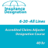 40 hr 6-20 All Lines Accredited Claims Adjuster Designation Online Course (3 months)