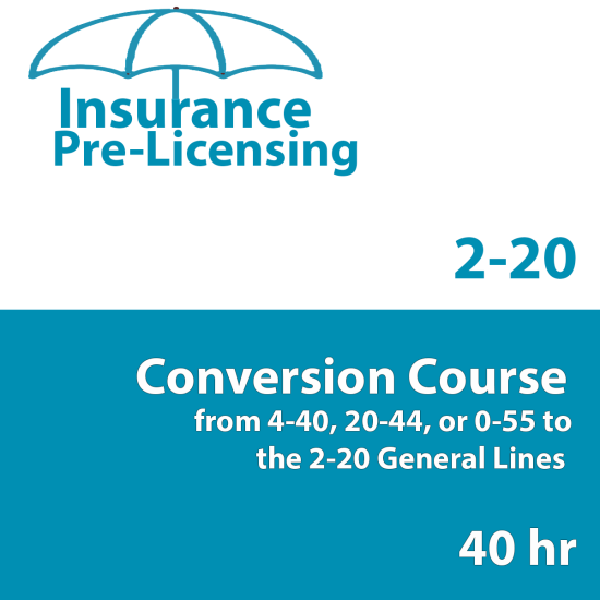Insurance, Florida, Property & Casualty, Insurance Pre-Licensing, Property & Casualty, Property and Casualty, Pre-licensing, Insurance, All Courses,40 hr 2-20 Conversion Course 
