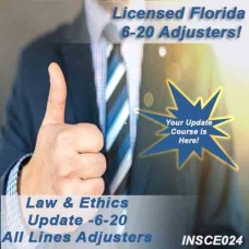 4-hour Law & Ethics Update 6-20 All-Lines Adjusters (5-620) CE Course (10 hrs credit) (INSCE024FL10k)