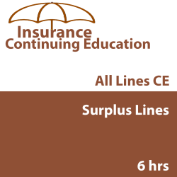 6 hr all Licenses CE - Surplus Lines